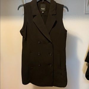 Simply Vera Long sleeveless double breasted vest
